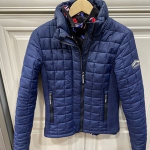 SUPERDRY Navy Blue Fuji Small Bomber Quilted Jacket